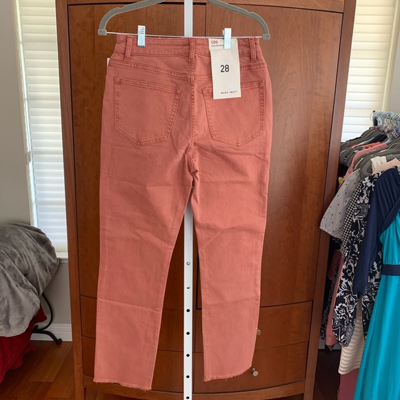 Women’s Warp + Weft Dusty Cedar CDG Paris High Rise Straight Jeans - Picture 6 of 9